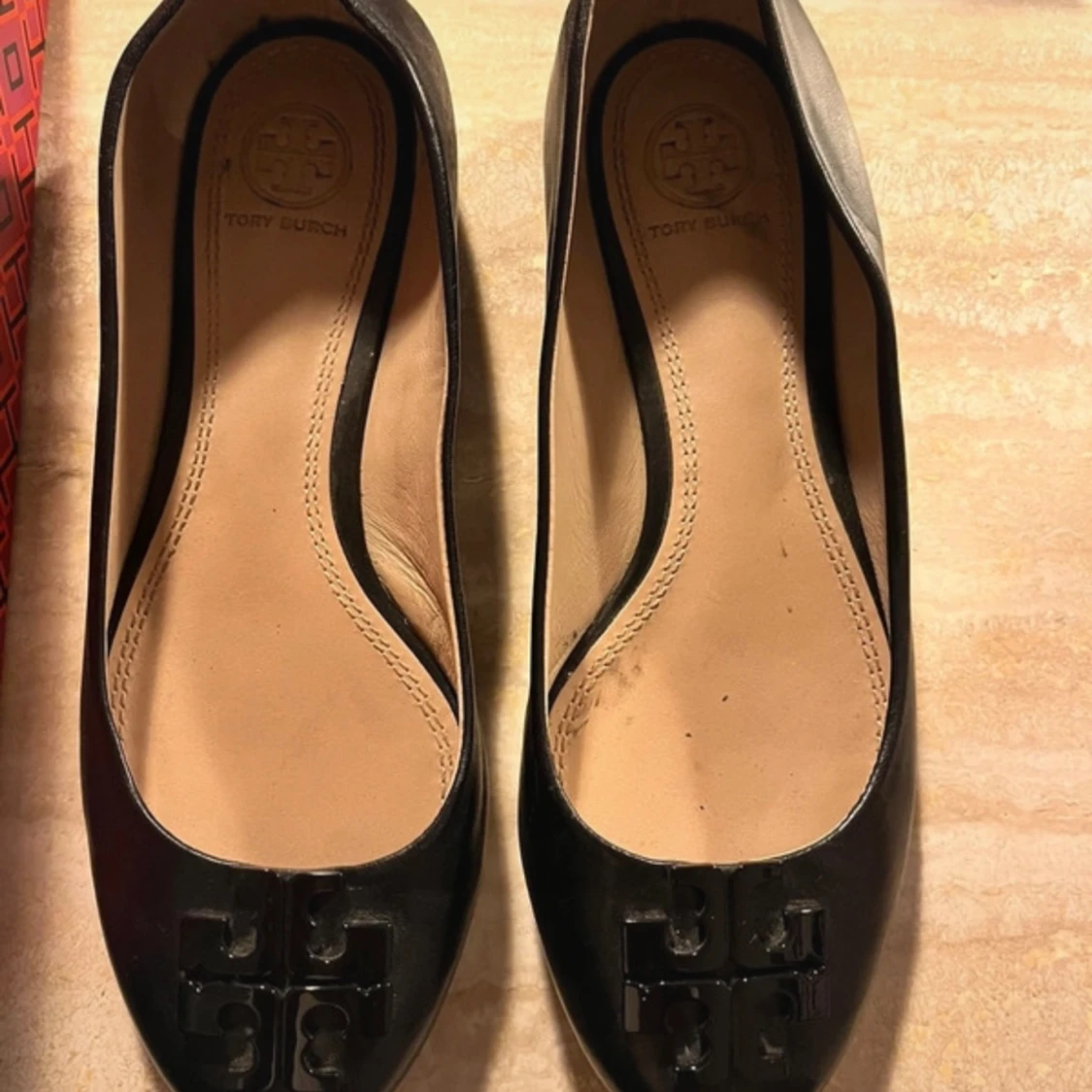 Tory Burch ballerina skor svarta, stl 37,5 - 90