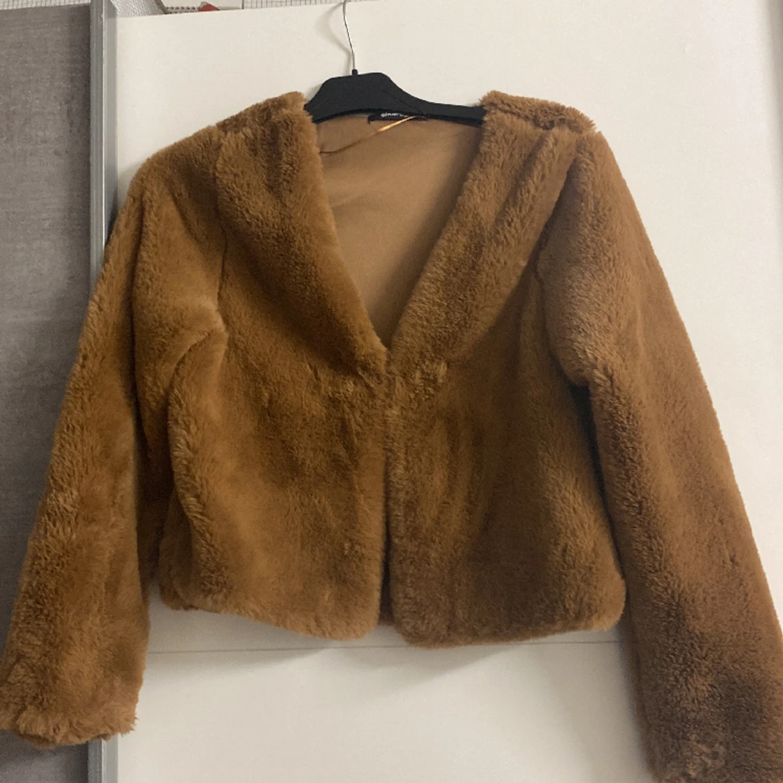 En Björn brun gullig och fluffig kofta