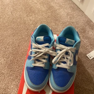 Dunk storlek 40 passar 41 - Dunk low retro Argon i storlek 40 passar även 41 skick 10/10 endast provade vid några frågor är det bara att höra av sig kan mötas upp i Stockholm/nacka säljer pågrund av att dom inte kommer till användning köpta för 2000