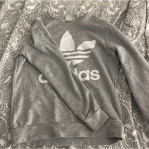 Grå hoodie  - Jag säljer denna adidas hoodie i färgen grå strlk Xs-S, använd några få gånger!