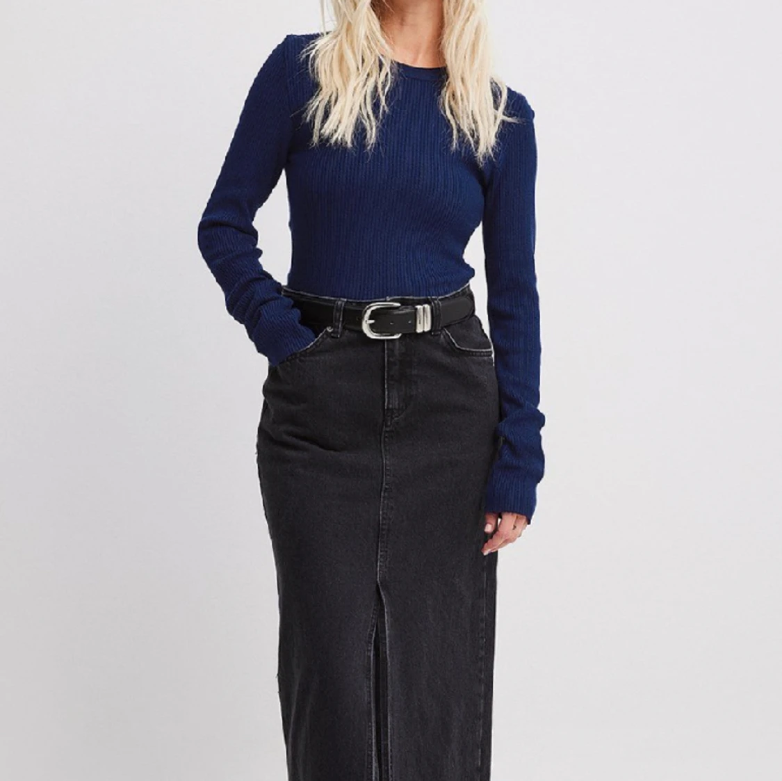 Ribbstickad Tröja XXS