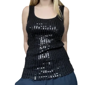 Glittrigt linne - Glittrigt svart linne