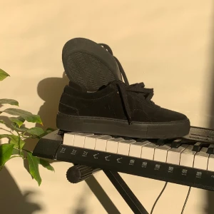 Arigato Platform Sneaker - Tjena! Säljer mina svarta Arigato Platform Sneakers då de inte riktigt passar mig. Skorna är knappt använda och håller fortfarnde nyskick. Nypris 2300kr, jag säljer mina för 1250kr. Tveka inte på att ställa frågor! :)