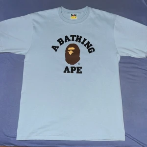 Bape College Tee Light Blue - Used 1 time only. Dm for more photos 