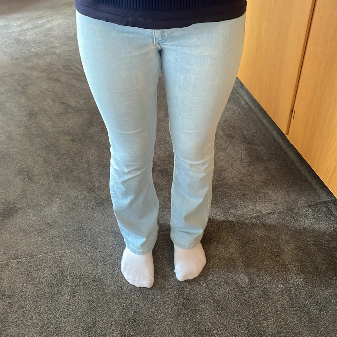 Blå bootcut jeans - 91