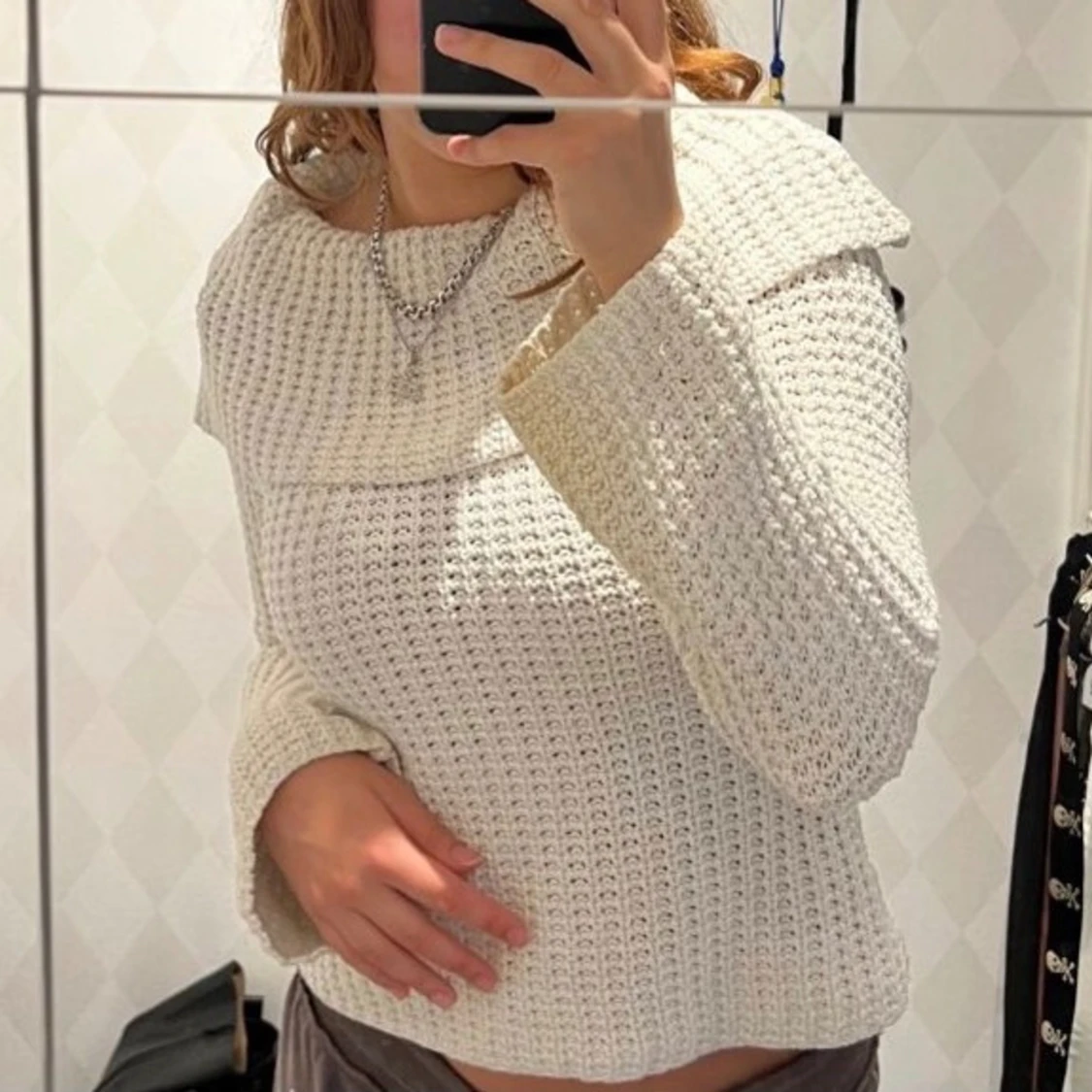 Söt stickad tröja - 90