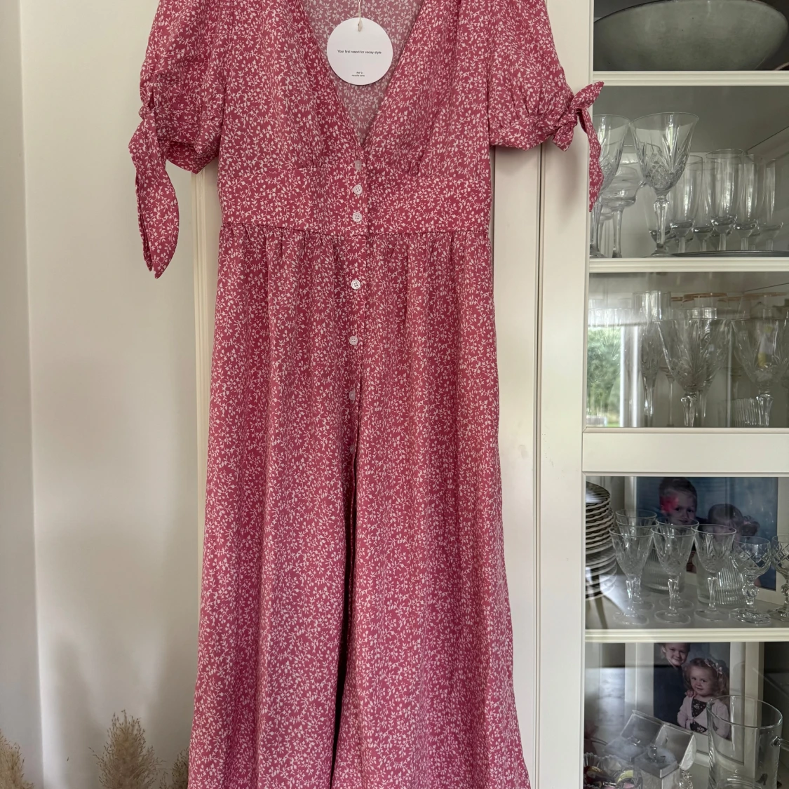 Jättefin rosa klänning