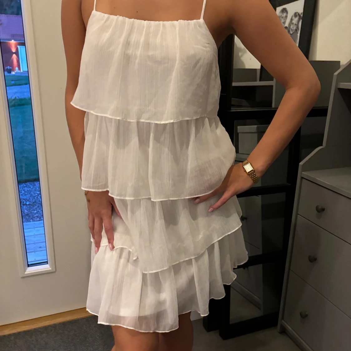 Kort vit klänning  - 90