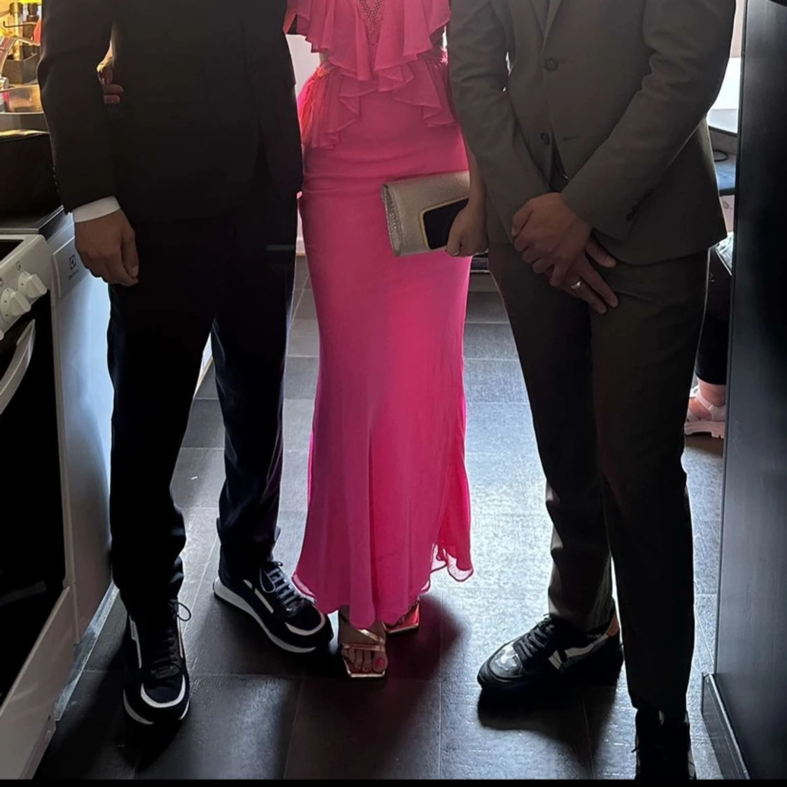 Lång rosa klänning  - 90