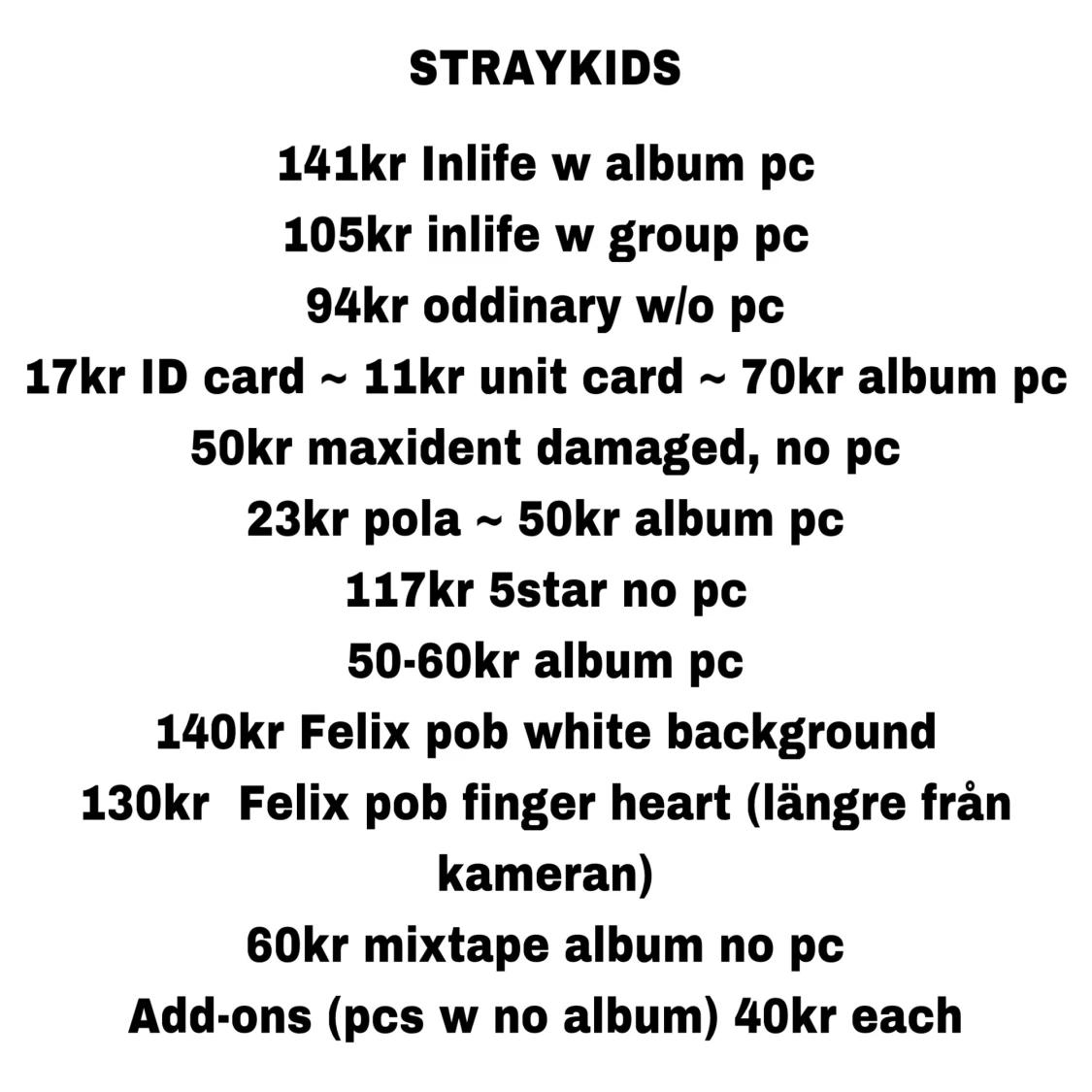 STRAYKIDS album + photocard + pob - 90