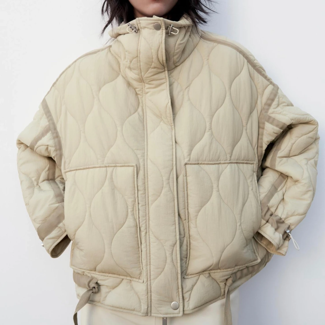 Zara quiltad jacka  - 90