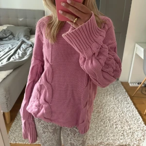 Rosa stickad tröja  - Super fin rosa tröja 