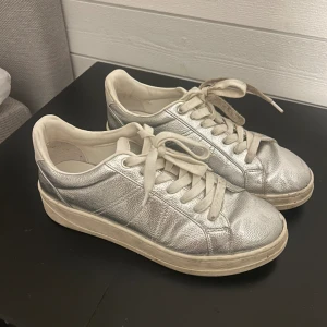 silvriga skor - säljer dessa skor, stolek 39 