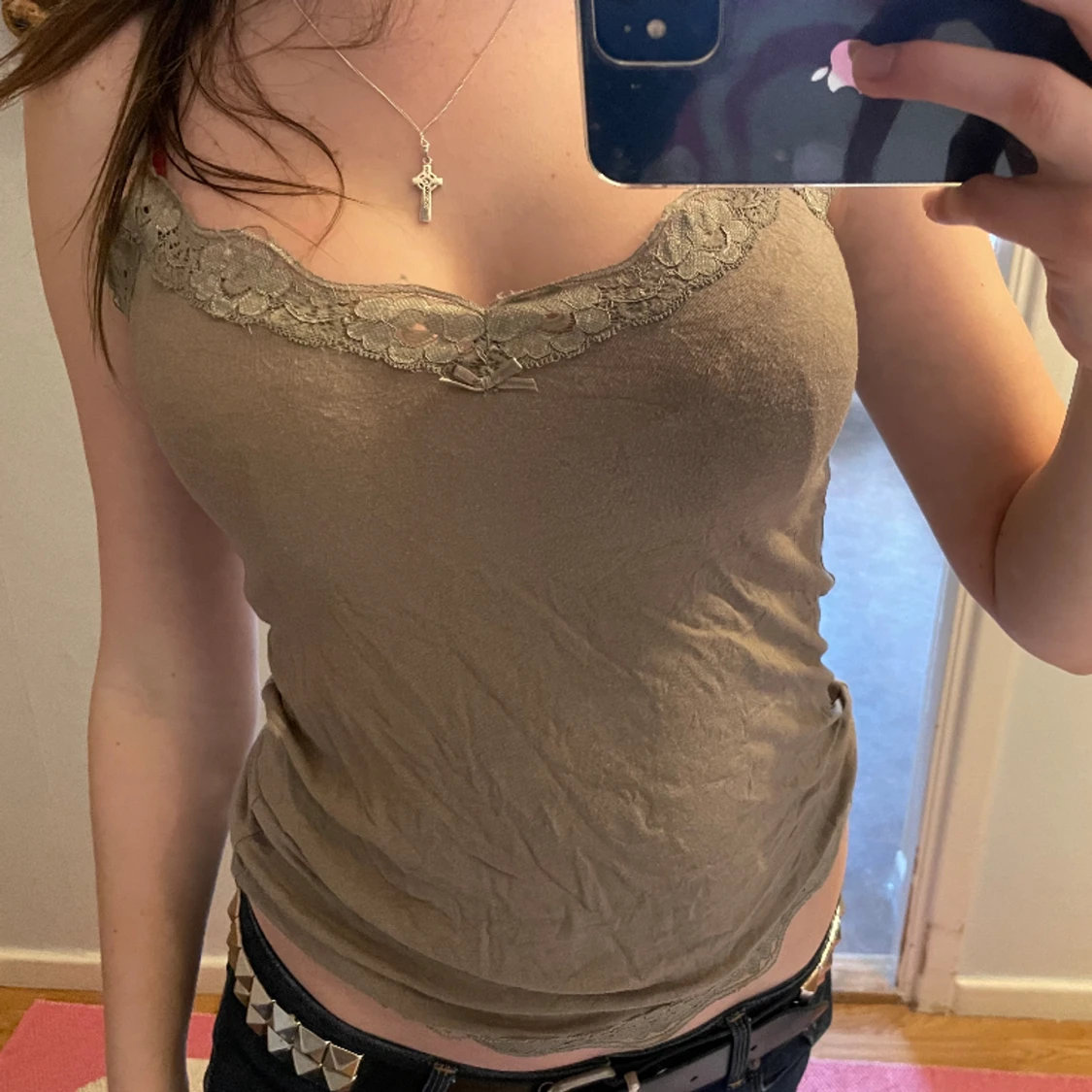 Skitgulligt spetslinne med rosett❣️