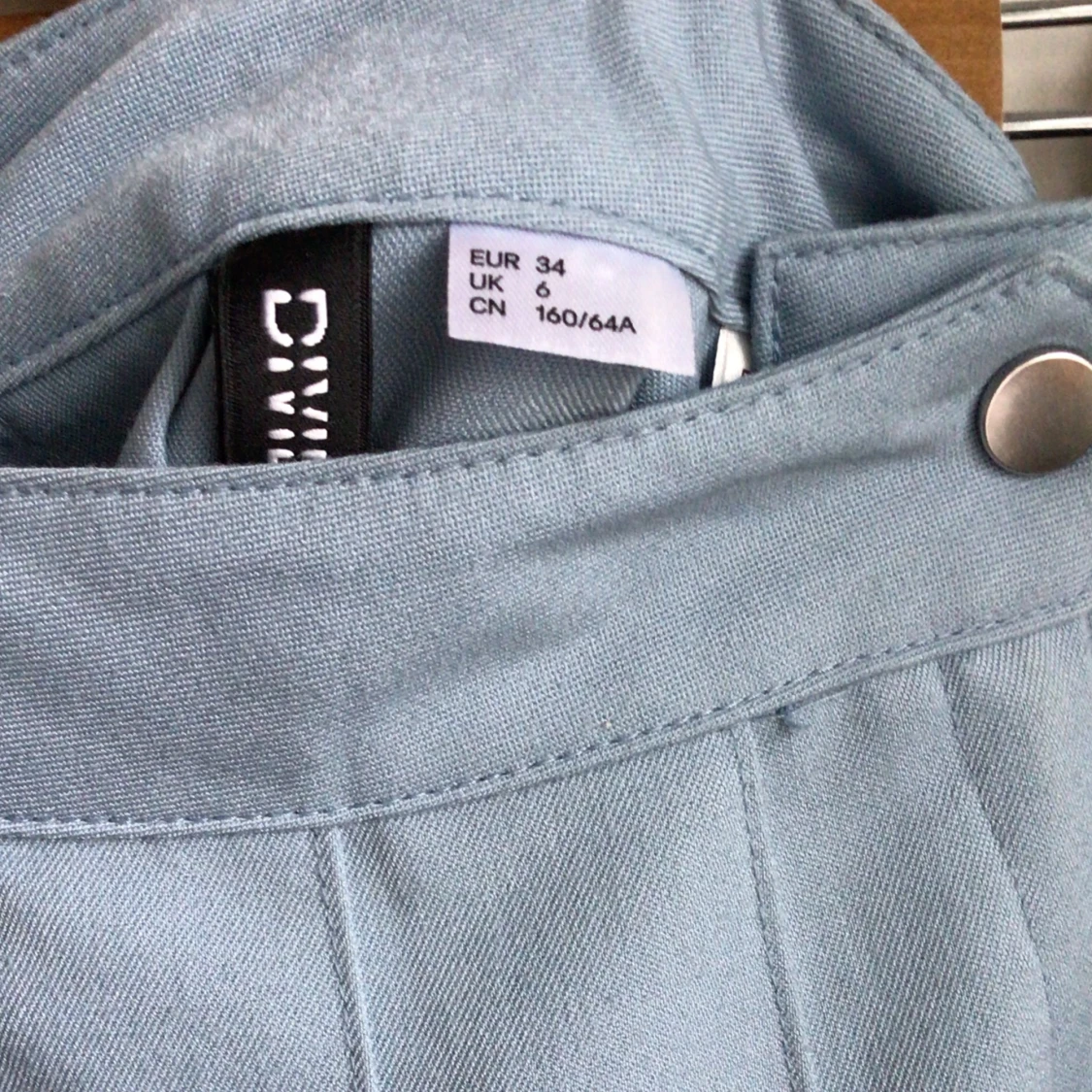 Blå plaid kjol - 90