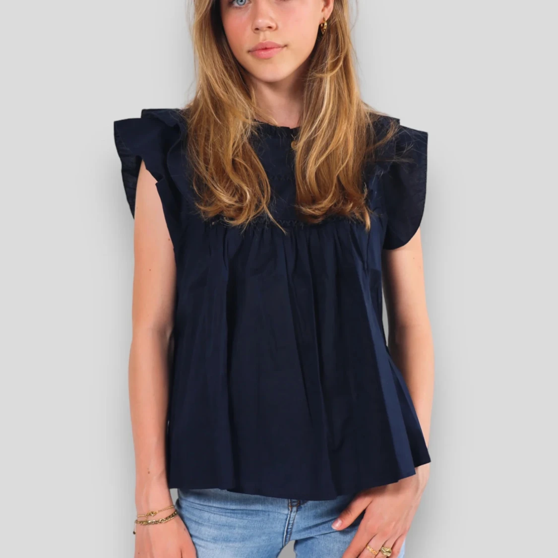 Mörkblå blus - 90