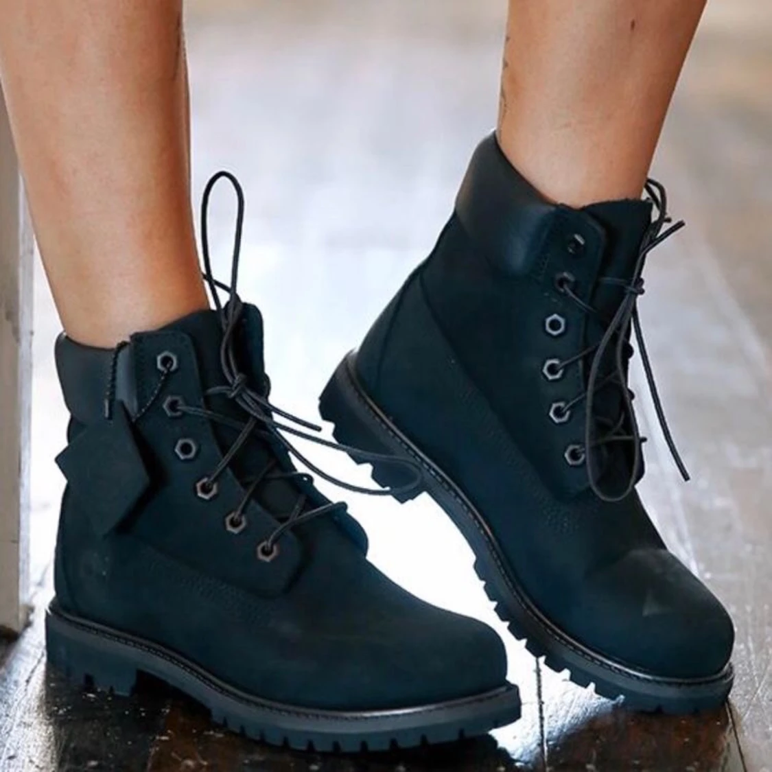 Svarta Timberlands 38.5