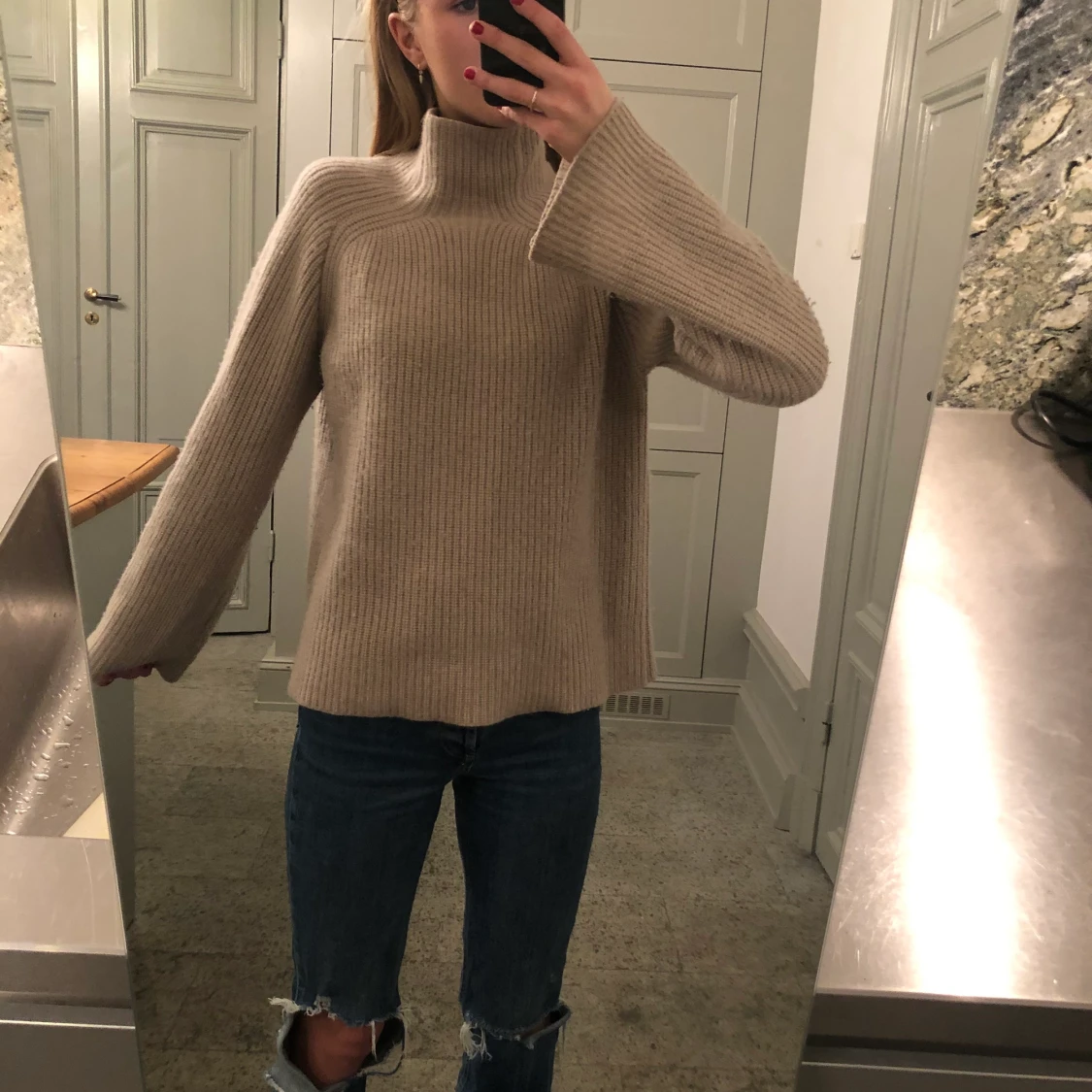 Beige Cashmere Tröja