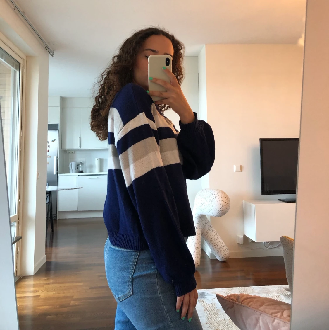 Blue stripped sweater - 91