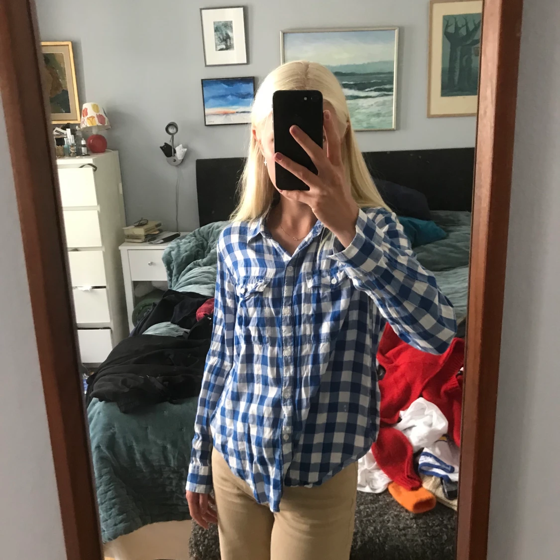 Somrig blårutig blus - 91