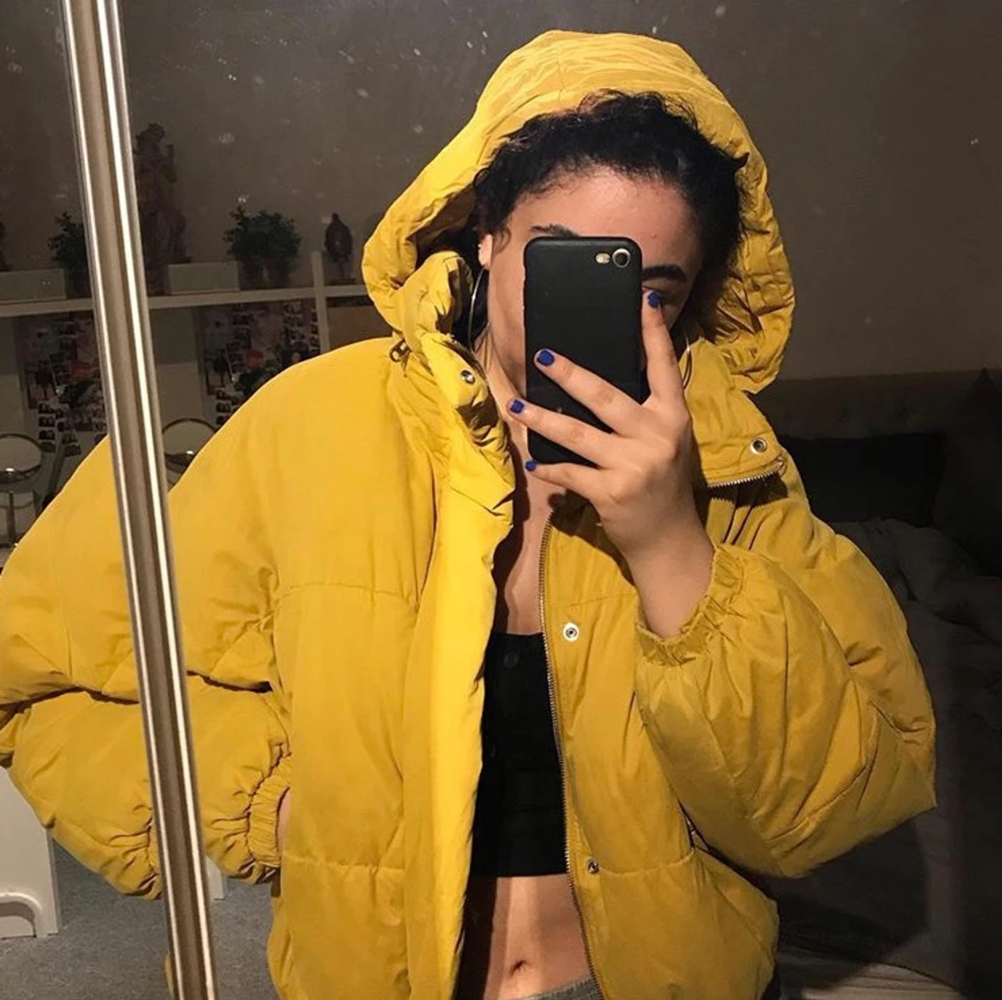 Gul höst/vinterjacka  - 90