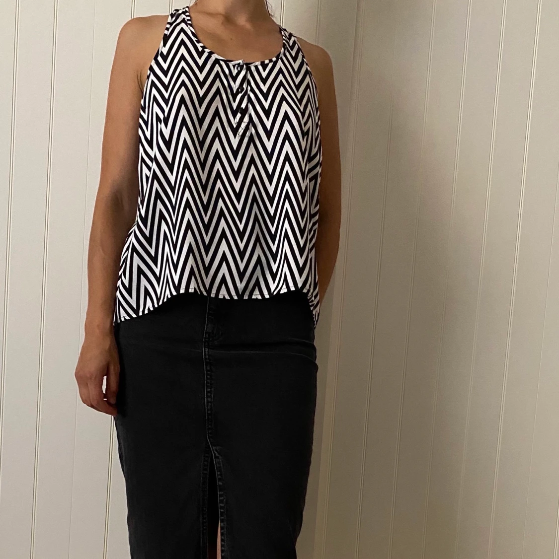 Zigzag top black and white - 90
