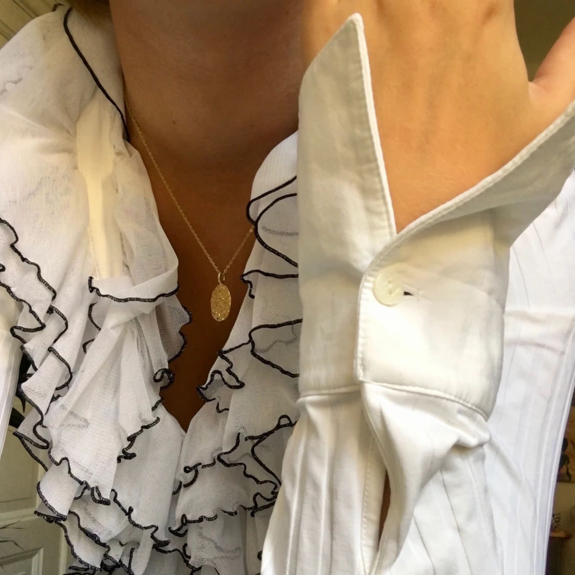 Ruffle tröja/kofta, S-L str, Humana - 91