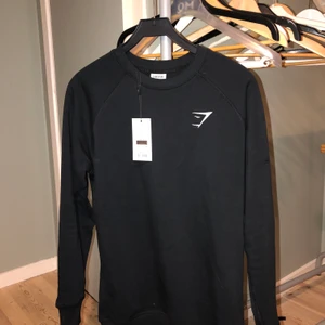 Gymshark Sweatshirt DSWT - Svart gymshark sweatshirt, DSWT. Endast prövad engång. Säljes pga den passar inte mig. Nypris var 300kr