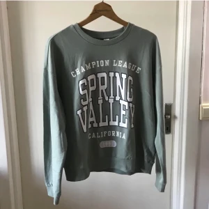 Sweatshirt från H&m, Large - En grön sweatshirt med tryck från h&m, rätt tunn, använd max 3 gånger. Storlek L.