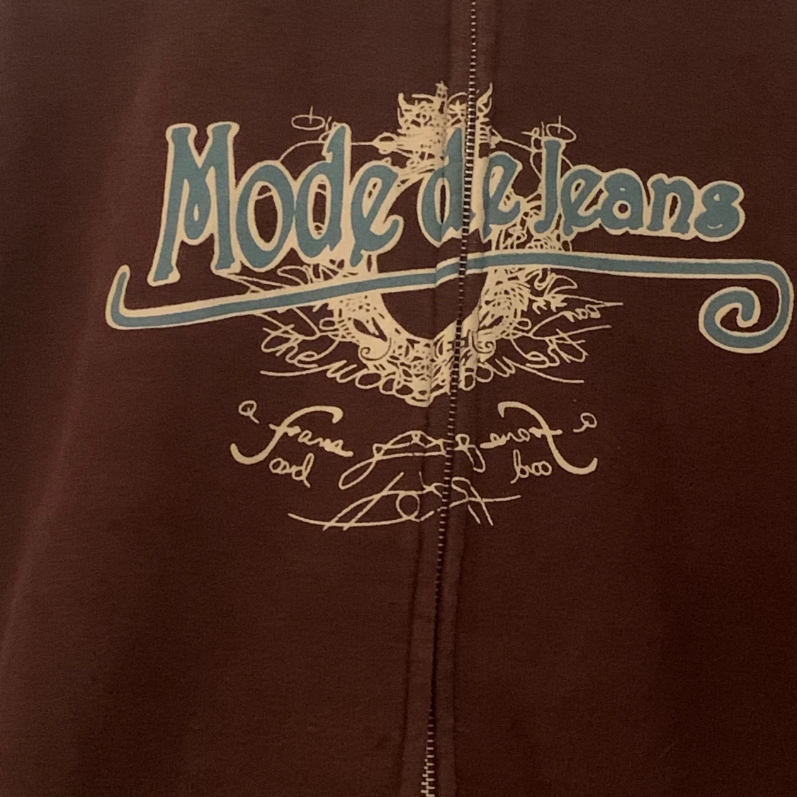 Y2K brun zip hoodie - 90