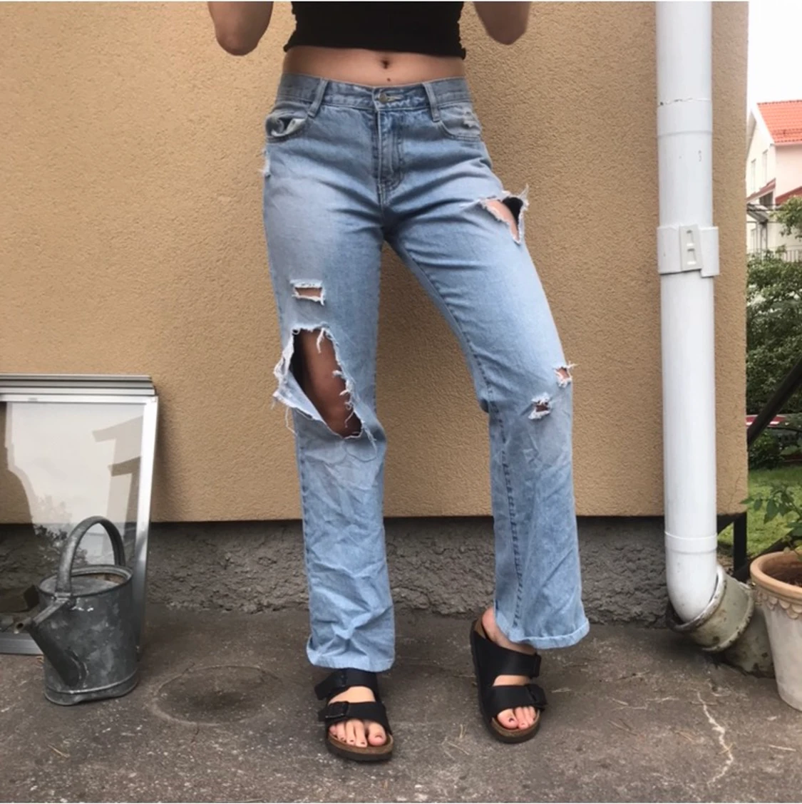 Slitna jeans lightwash - 90