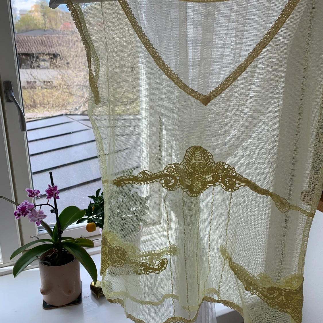 Gult mesh linne - 91