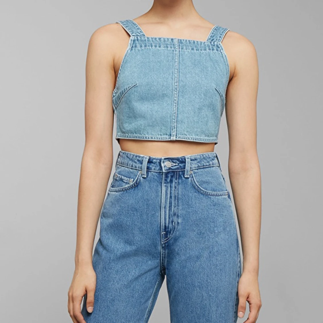 Weekday croptop i denim