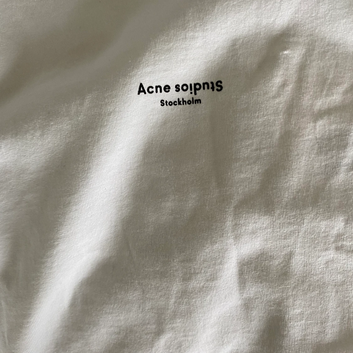 Oanvänd Acne Studios logo t-Shirt  - 90