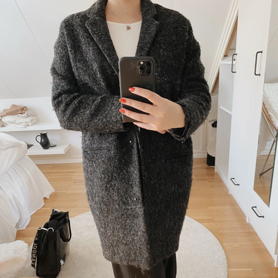 Mörkgrå kappa - 90