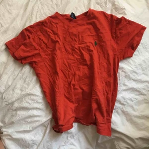  - Oversize orange T-shirt från Ralph lauren med grön häst:) köpt på humana eller beyond retro