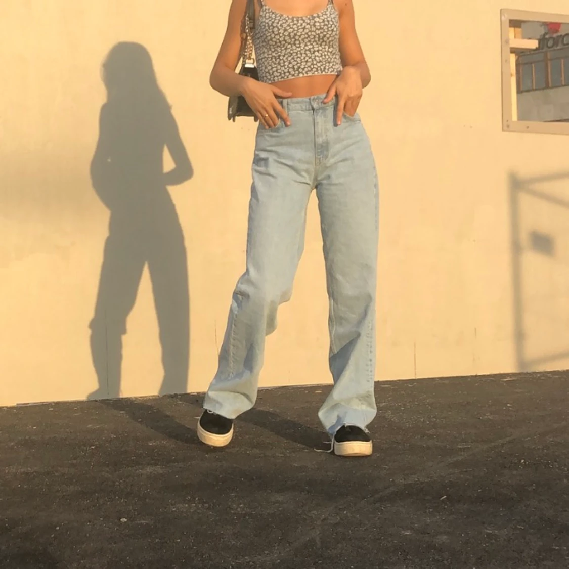 Helt nya wide leg jeans - 90