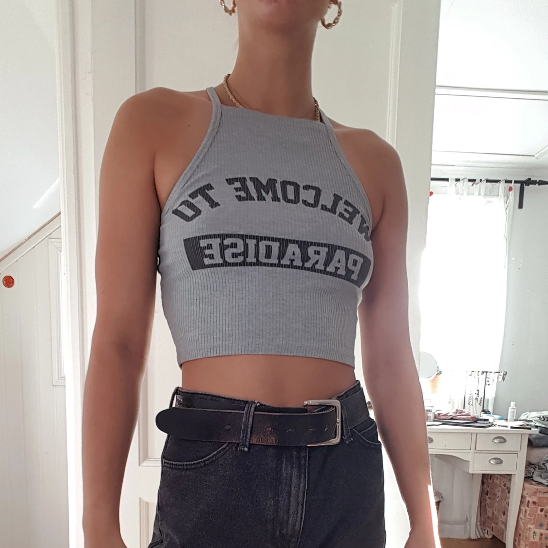Grå croptop
