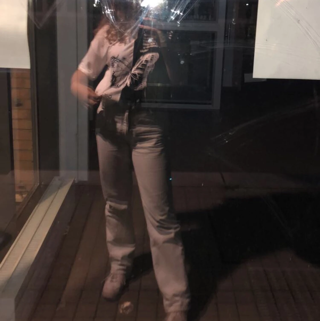 Tshirt med fjärilsmotiv - 91