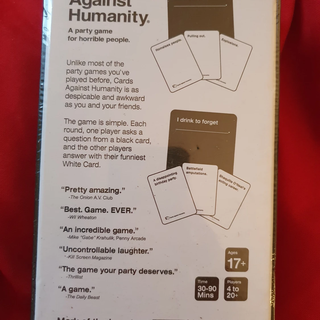 Cards against humanity  - 90