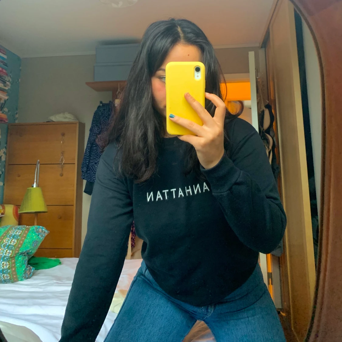 Svart collegetröja från Mango - 90