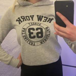 Grå hoodie från Gina Tricot i storlek XS. Säljer för 50kr+frakt 