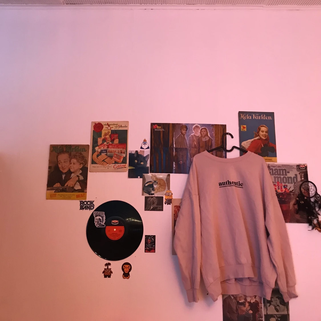 Ljusrosa Tröja Med Text