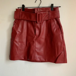Läderkjol - Helt oanvänd läderkjol från Zara i storlek S, frakt tillkommer men kan även mötas upp i Stockholm