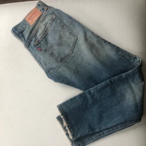 LEVIS JEANS 501 - Säljer dessa jeans från Levis i model 501, storlek 24/32. Låg midja och rak modell med lite slitningar på! Fint skick, använda några få gånger! Tyvärr för små därför ingen bild med byxorna på! Frakt tillkommer 70 kr!