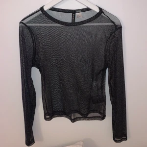Glittrig mesh Tröja  - Genomskinlig glittrig meshtröja från H&M, tröjan är använd 1 gång dvs väligt bra skick 