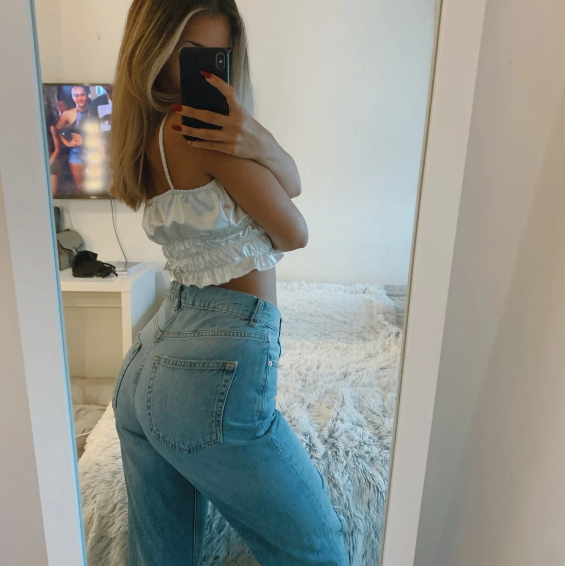 Satin crop top  - 90