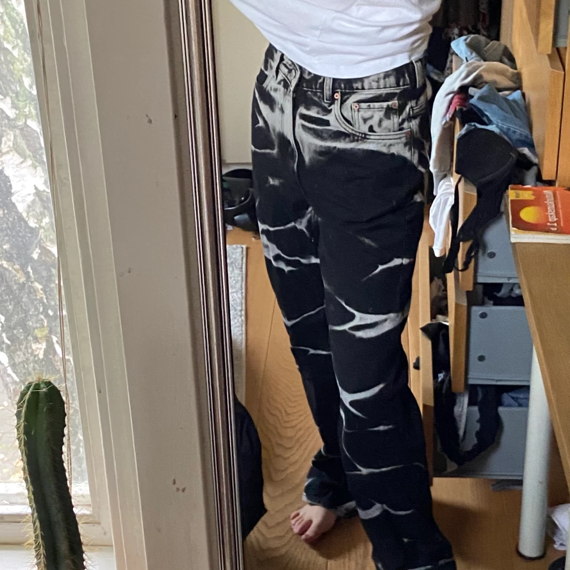 Weekday svartvita Voyage byxor