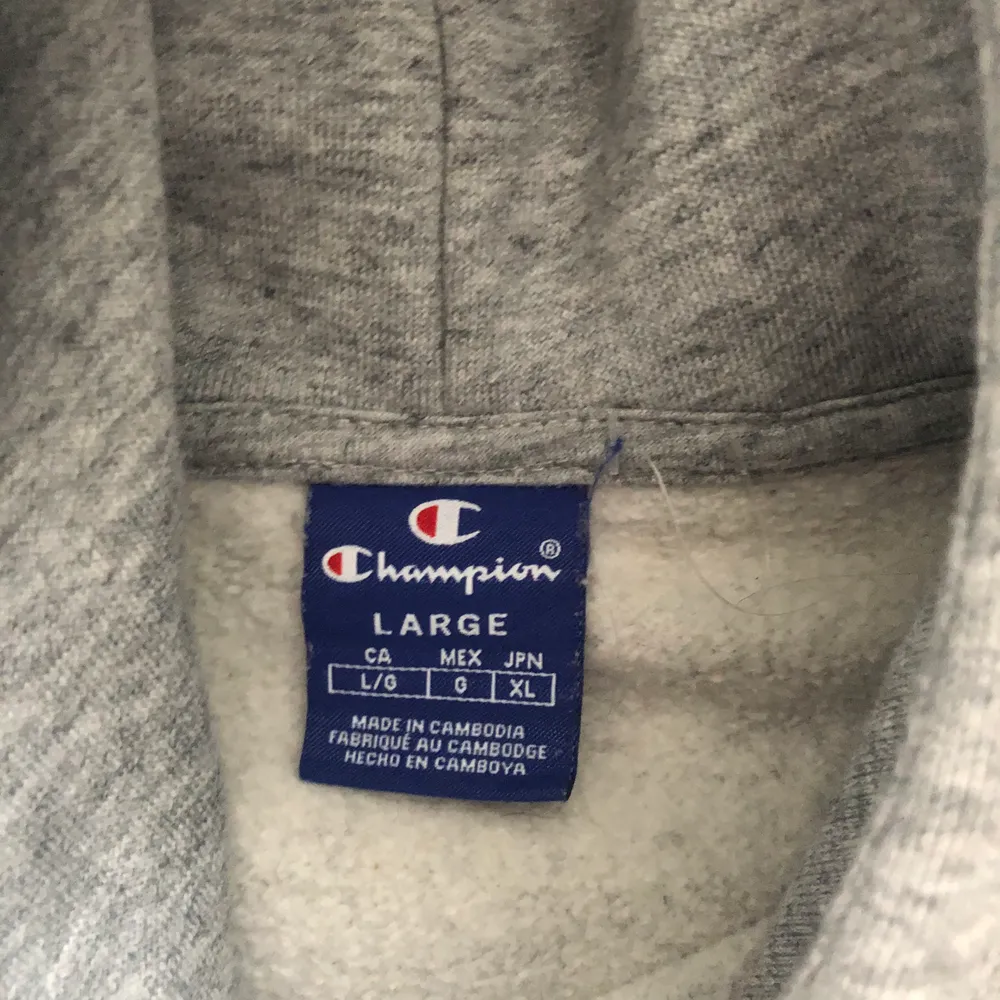 Champion hoodie köpt på stadium i januari. Jättefint skick. Står L på lappen men den är som en M. Priset är inklusive frakt . Hoodies.