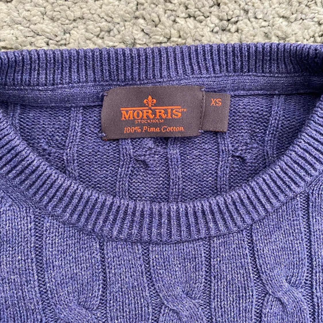 Lila Kabesltickad Morris tröja - 90